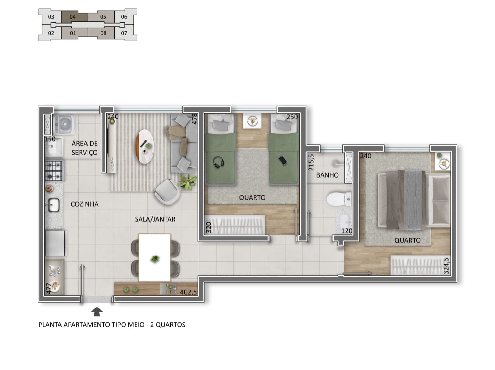 Raízes Residence — planta-meio